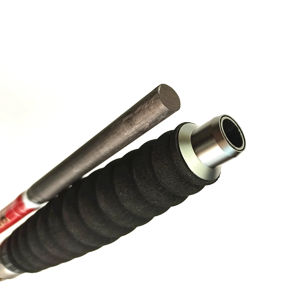 Caña de pescar de barco de punta sólida de 1,58 m y 5,2 pies, caña de caza giratoria FRP de fundición fuerte, 2 secciones, caña de curricán femenina de jigging lento XH - imagen 5