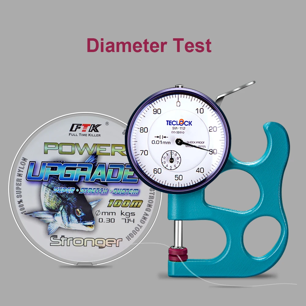 FTK-superlínea de pesca de nailon, 100M, 100%, fuerte y resistente, 4.136LB-34.32LB, accesorios de pesca de carpa - imagen 4