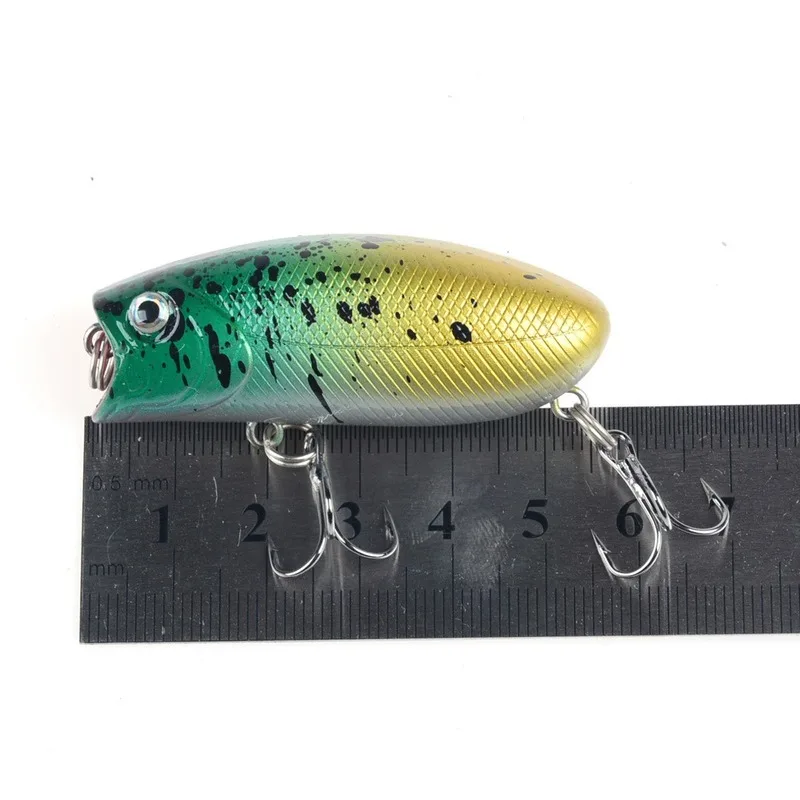 Señuelos de Pesca de 5,5 cm/10,4g Topwater Popper, cebo duro de 5 colores, Wobblers artificiales, aparejos de pesca de plástico, 1 ud. - imagen 4