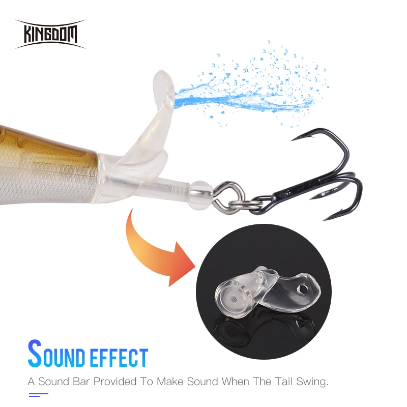 Kingdom-Señuelos de pesca con hélice, cebo duro de 9cm y 11cm, cola giratoria suave, lápiz Topwater, 11g, 17g, Wobblers flotantes, cebo Artificial - imagen 4
