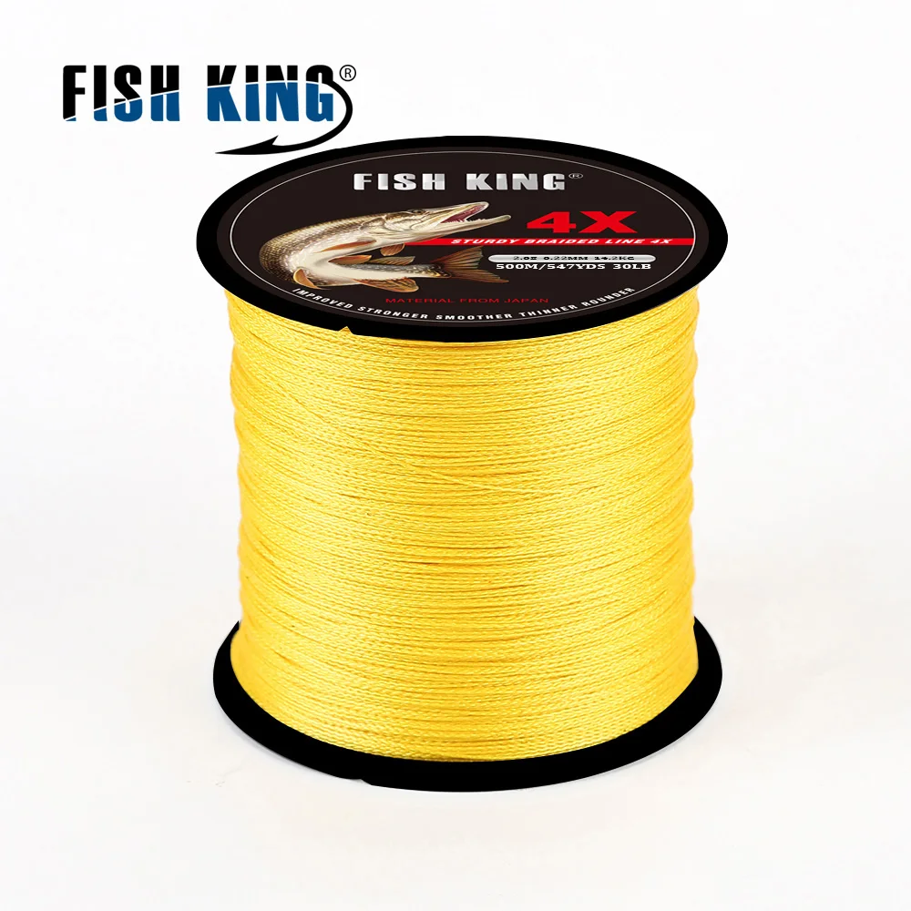 FISH KING-sedal de pesca de 300M, 0,4 #-6,0 #, 0,10mm-0,40mm, 8-60LB, alambre trenzado de PE, multifilamento de 4 hebras - imagen 4