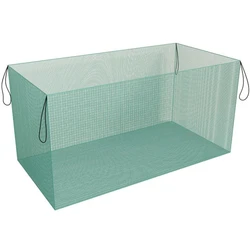Jaula de red de pesca de raza, estaca de malla pequeña de 3x3mm, caja de red de captura de peces, estanque de acuicultura, Red de cultivo de peces, jaula cuadrada para acuario