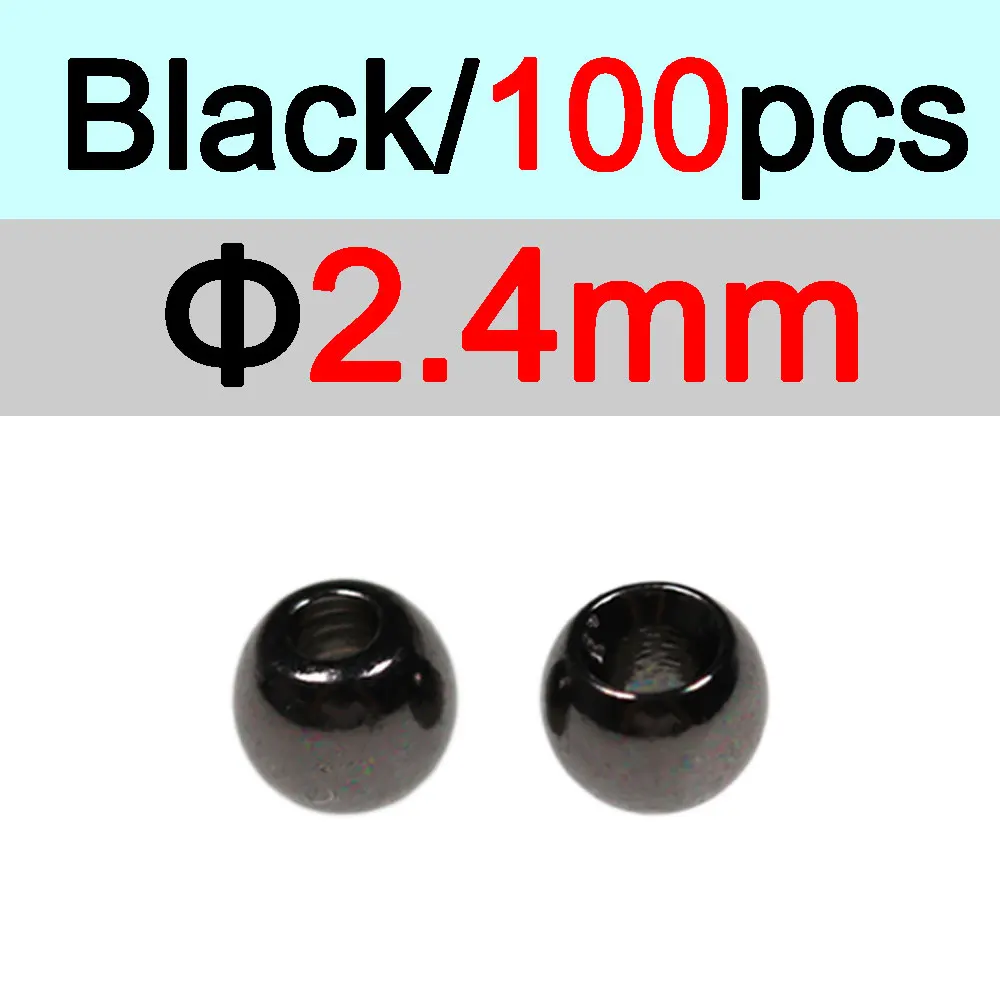 2.4mm Black 100pc