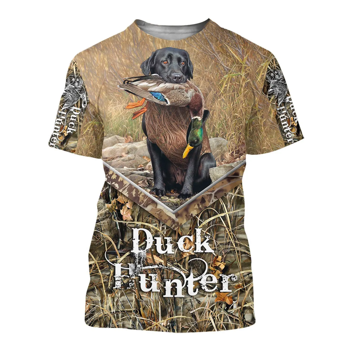 Camiseta Hipster de verano 2025 para hombre, camiseta de manga corta con estampado 3D de caza de pato hermoso, camisetas informales Unisex TX0166 - imagen 4