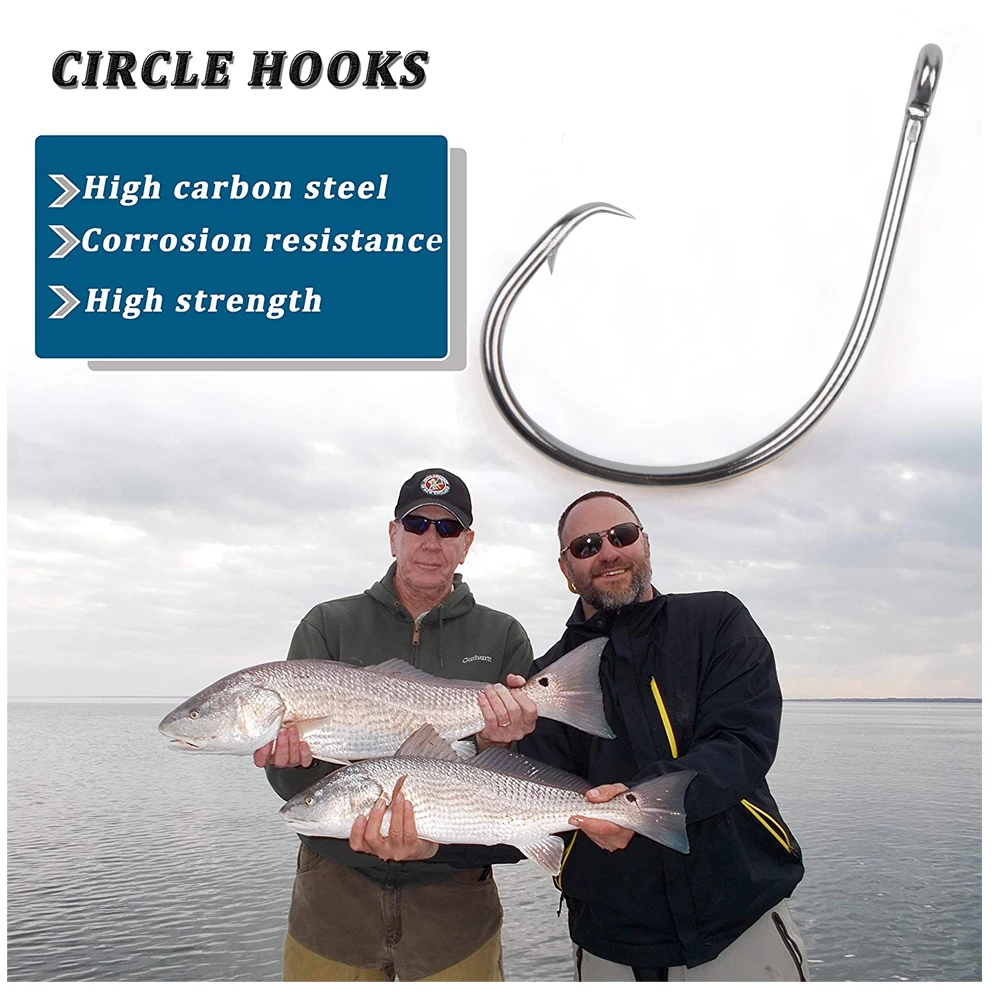 Experimente la emoción de la pesca con ganchos de círculo de alto rendimiento duraderos