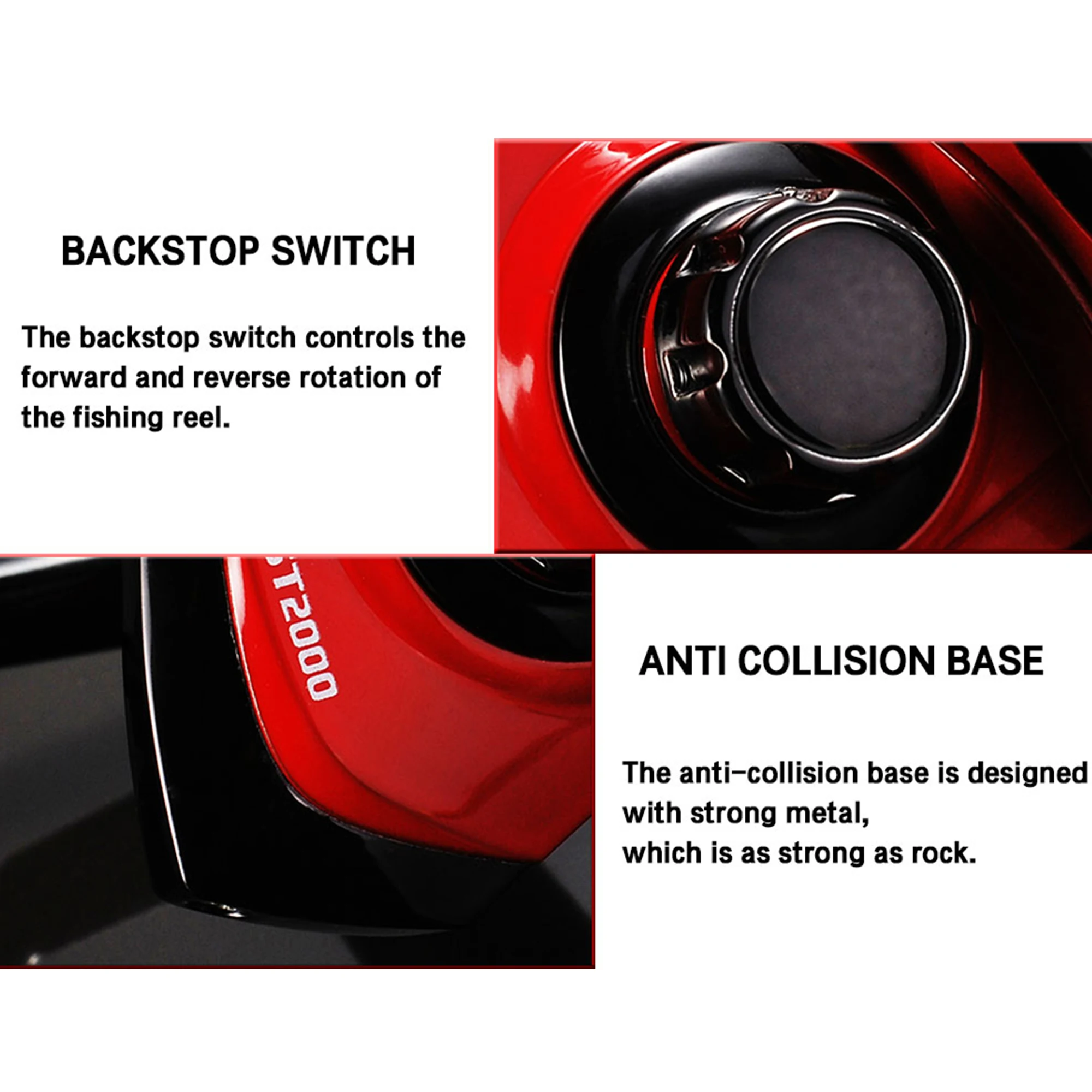 BIUTIFU-carrete de pesca giratorio innovador, resistencia al agua, todo Metal, 18KG, potencia máxima de arrastre 500 ~ 6000 # para lubina, Lucio - imagen 4