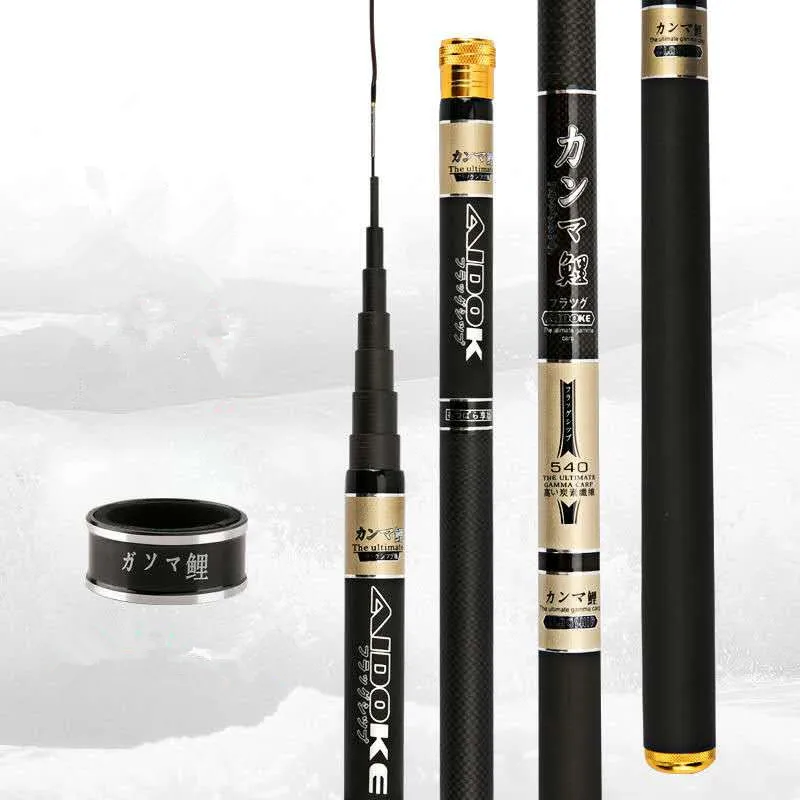 Super Light Hard Carbon Fiber Hand Fishing Pole, Telescopic Fishing Rods, Stream Rod Feeder, 3.6m, 4.5m, 5.4m, 6.3m, 7.2m, - imagen 2