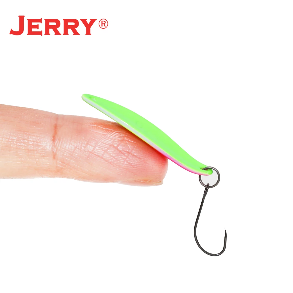 Jerry Leo-señuelo de cuchara de Metal para trucha, cebo de pesca ultraligero, Wobbler, 1,3g, 1,6g, 2,7g, 3,5g - imagen 5