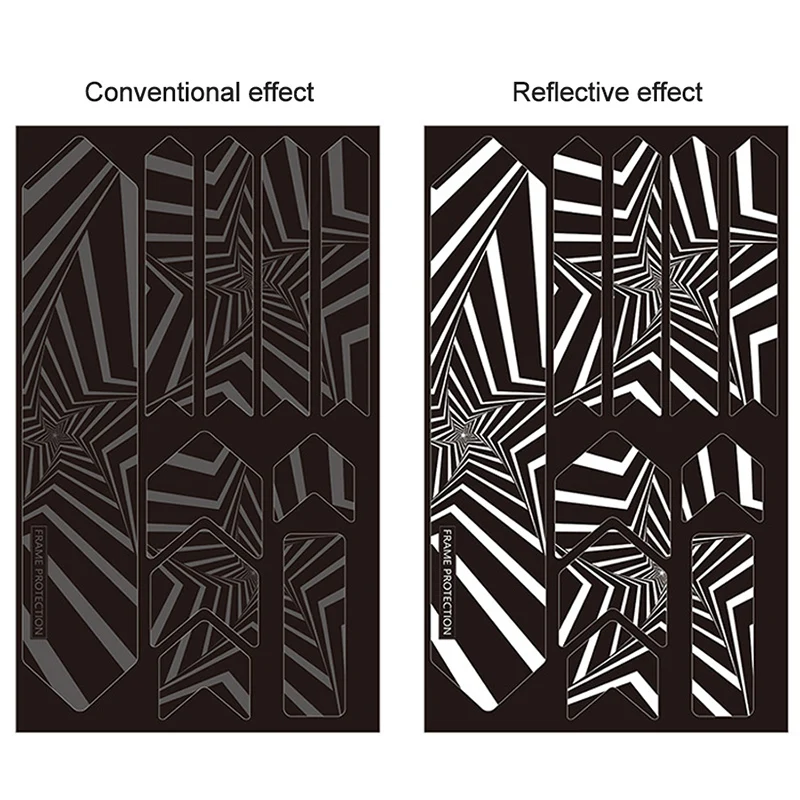 Pegatinas reflectantes para patinete eléctrico, película de marco de bicicleta, protector impermeable antiarañazos, luz de advertencia para bicicleta de montaña y carretera - imagen 2