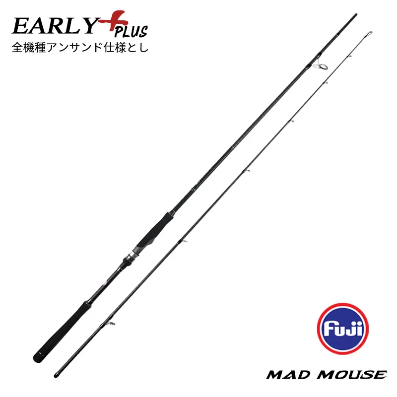 MADMOUSE-caña de pescar giratoria de calidad japonesa, señuelo de piezas Fuji, 12-50g, PE 1,2-3, caña de Jigging de orilla para pesca de lubina - imagen 5