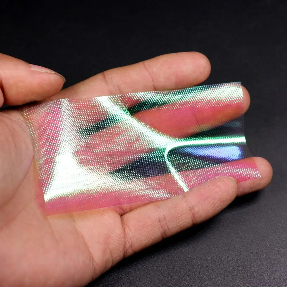 20 piezas de plástico transparente para pesca en agua salada, lámina de piel de pescado en relieve con perlas, aparejo Sabiki, Serpentina, Material de atado de moscas de camarones, 5x10cm - imagen 5