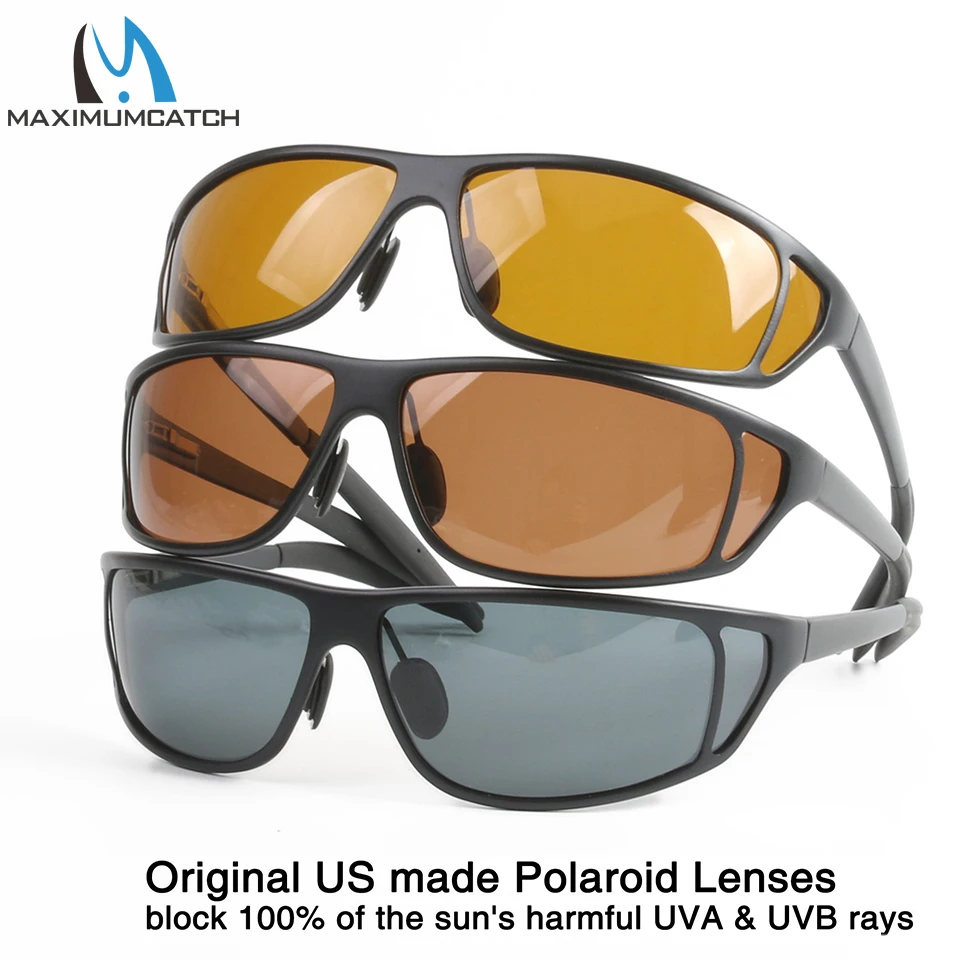 Maximumcatch gafas de sol polarizadas para pesca con mosca, marco de Metal de titanio, color marrón, amarillo y gris, a elegir - imagen 5