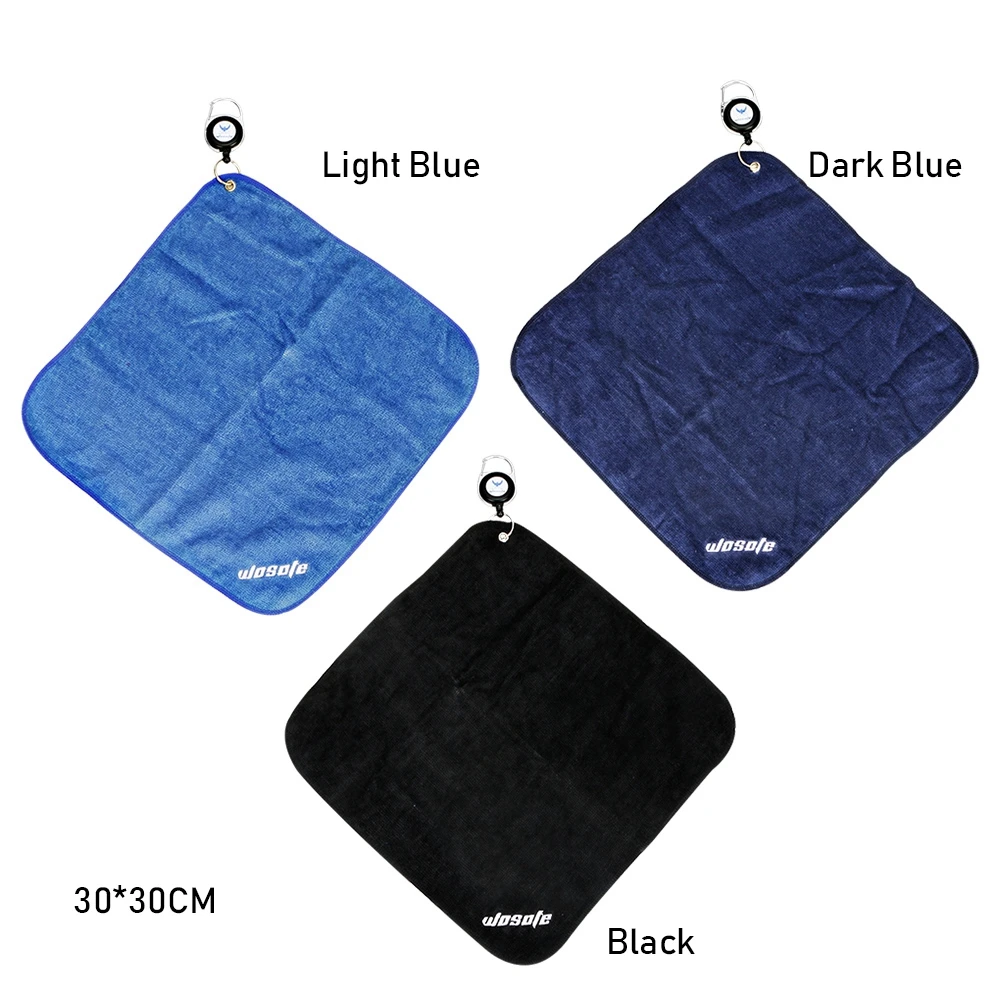 Toalla de Golf de microfibra con gancho de mosquetón, toallas de limpieza de alta absorción de agua, paño absorbente para el sudor, limpia el Club, 30x30cm - imagen 5