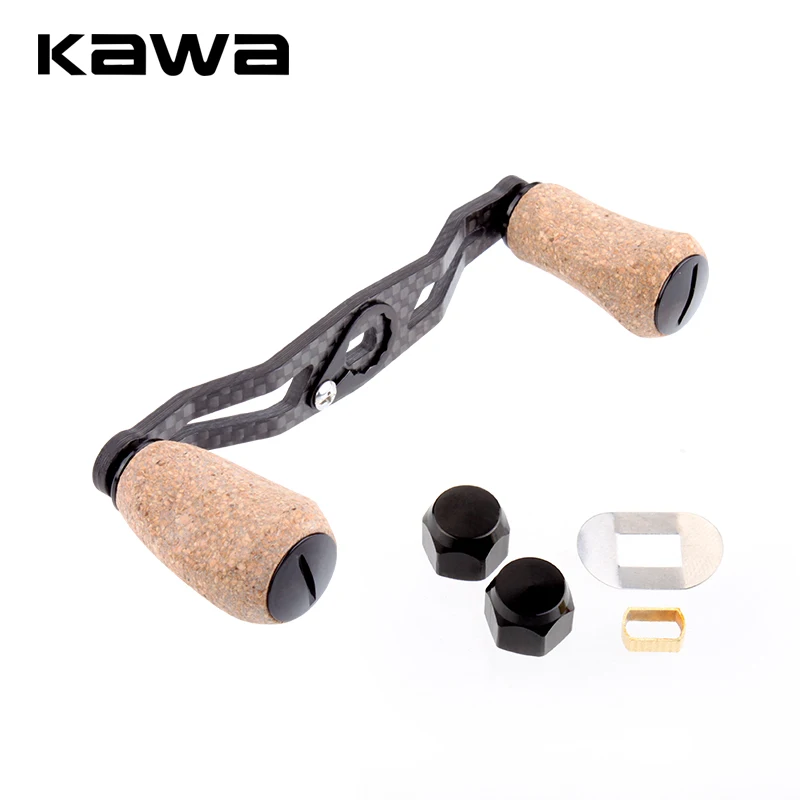 Kawa-mango de carrete de pesca de fibra de carbono con perilla de corcho para Shimano D/ A/ S, tamaño de agujero de Baitcasting 7*4/8*5mm, longitud de 105mm, bricolaje