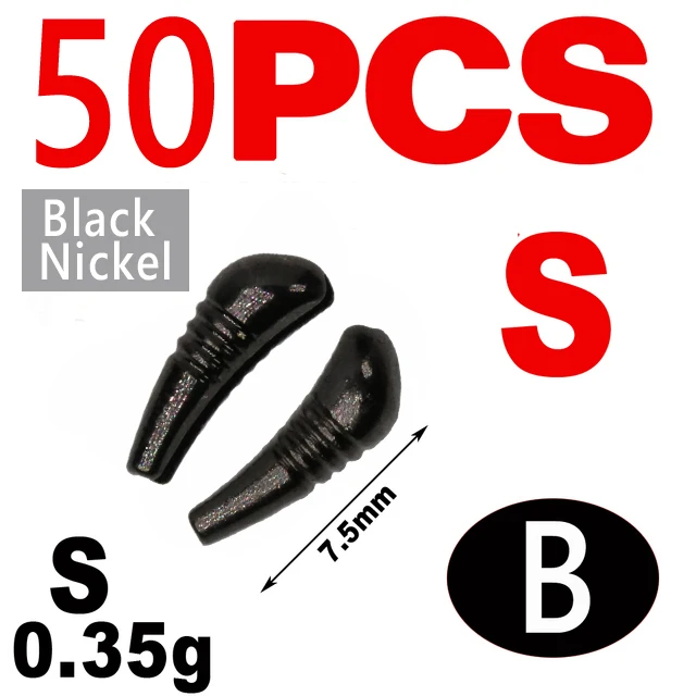 50PCS S B Bk Nickel