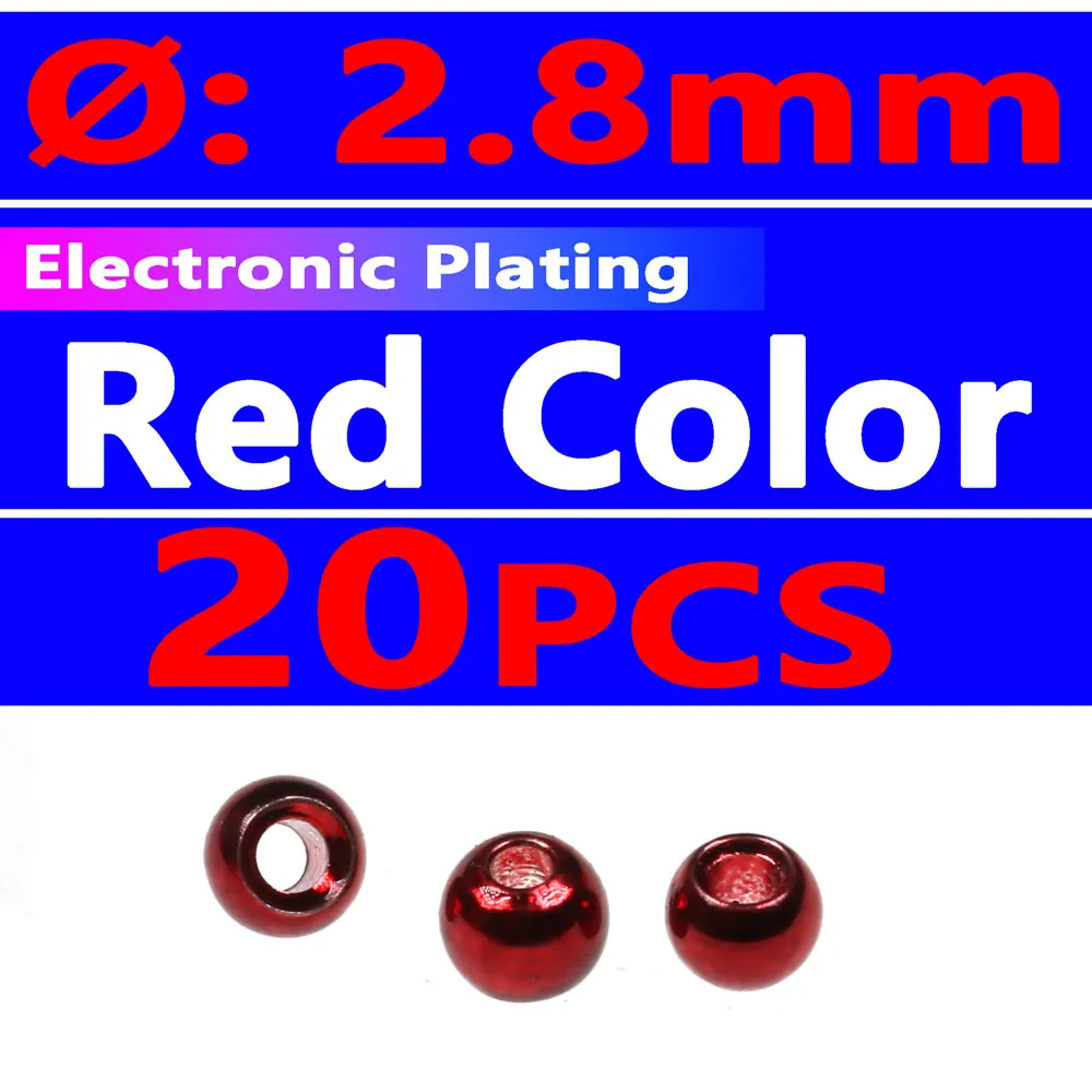 20pcs red 2.8mm