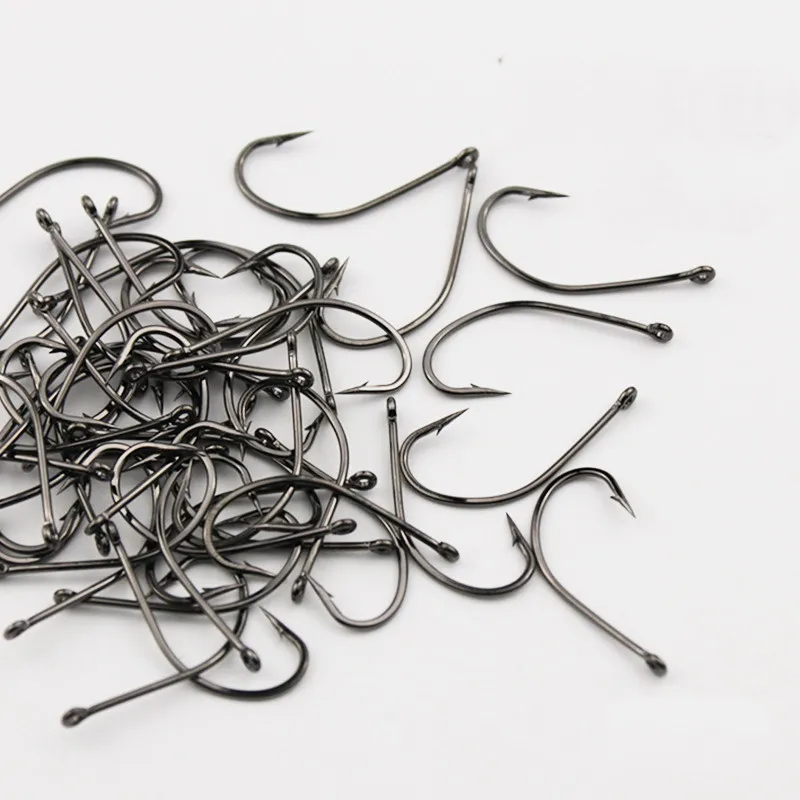 Anzuelo de pesca Baitholder tamaño 2 #-17 #, anzuelos de pesca de carpa, anzuelo de púas grande, caja de aparejos de gancho de pesca de acero de alto carbono, 50 piezas - imagen 5