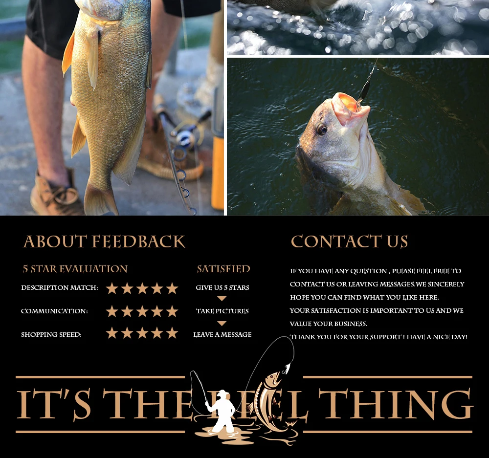 La imagen es un collage de tres fotografías relacionadas con la pesca. La foto superior muestra a una persona sosteniendo un pez grande, probablemente un bagre, fuera del agua. La foto del medio captura un pez en el agua con la boca abierta, posiblemente justo después de ser capturado.