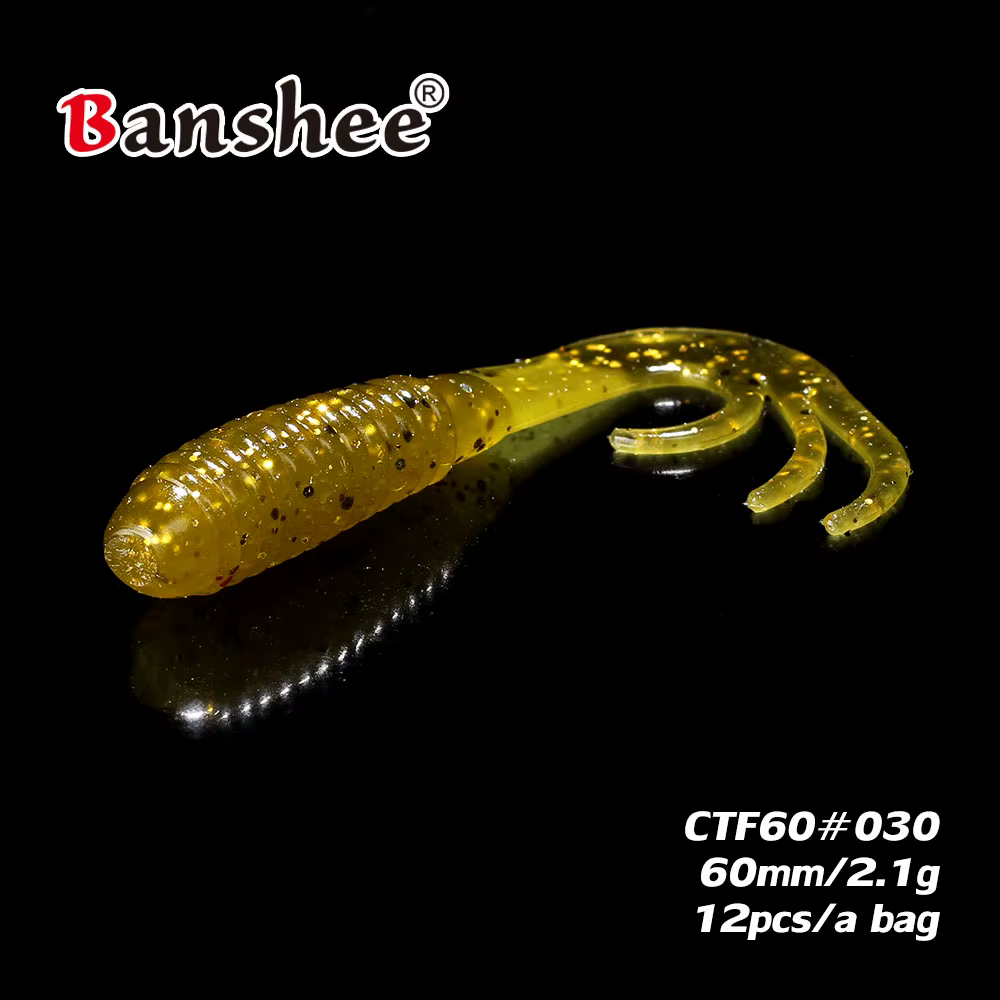 Señuelo de pesca de lubina de plástico CTF60, 60mm/2,1g, 12 unids/lote, 6 colores