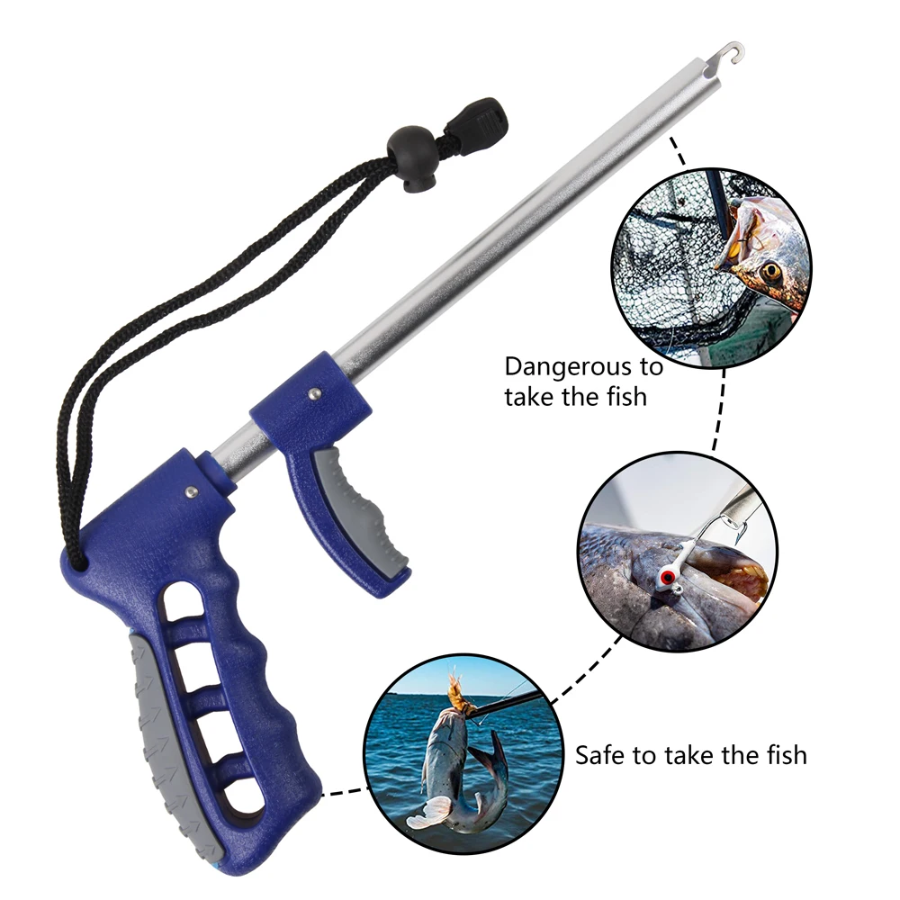 Extractor de anzuelos de pesca, alicates de pesca con mango ancho, herramienta de extracción de anzuelos de resorte para agua salada y dulce, 1 unidad - imagen 4