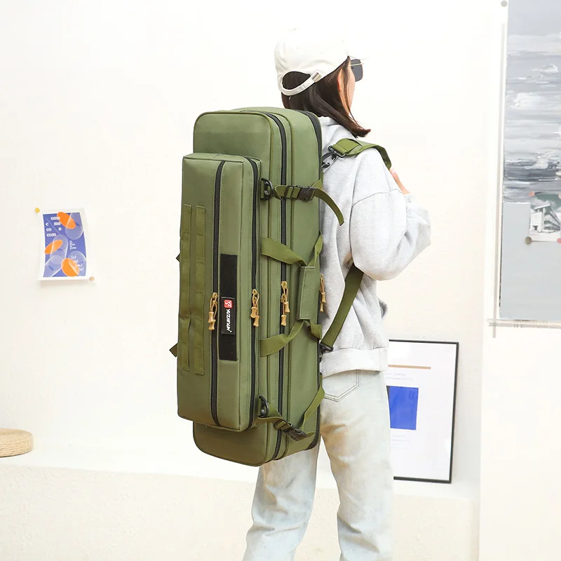 Bolsa portátil para caña de pescar, bolsa impermeable, multifuncional, gran capacidad, táctica, para aparejos de caña de mar al aire libre, x547 G - imagen 4
