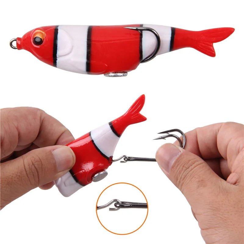 Señuelos de Pesca de silicona blanda, cebo de rana con doble gancho para trucha, lubina, 12,4g, 5 unids/caja - imagen 4