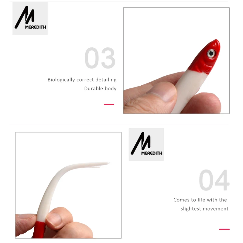 5 Piezas De Señuelos Meredith Excelente Modelos De Venta De 100mm /4.4g Señuelos Suaves Para Pescar De Aguas Saladas Envios Gratis - imagen 5