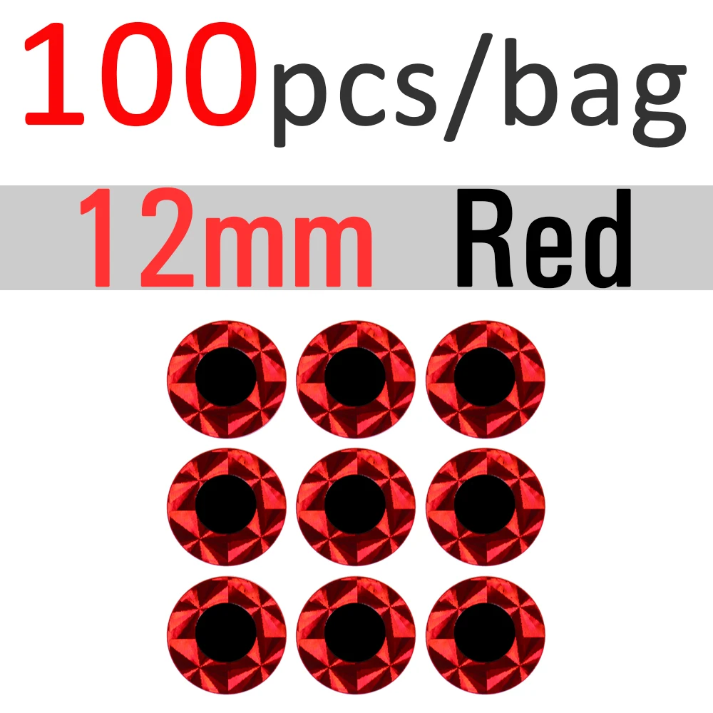 12mm Red 100pcs
