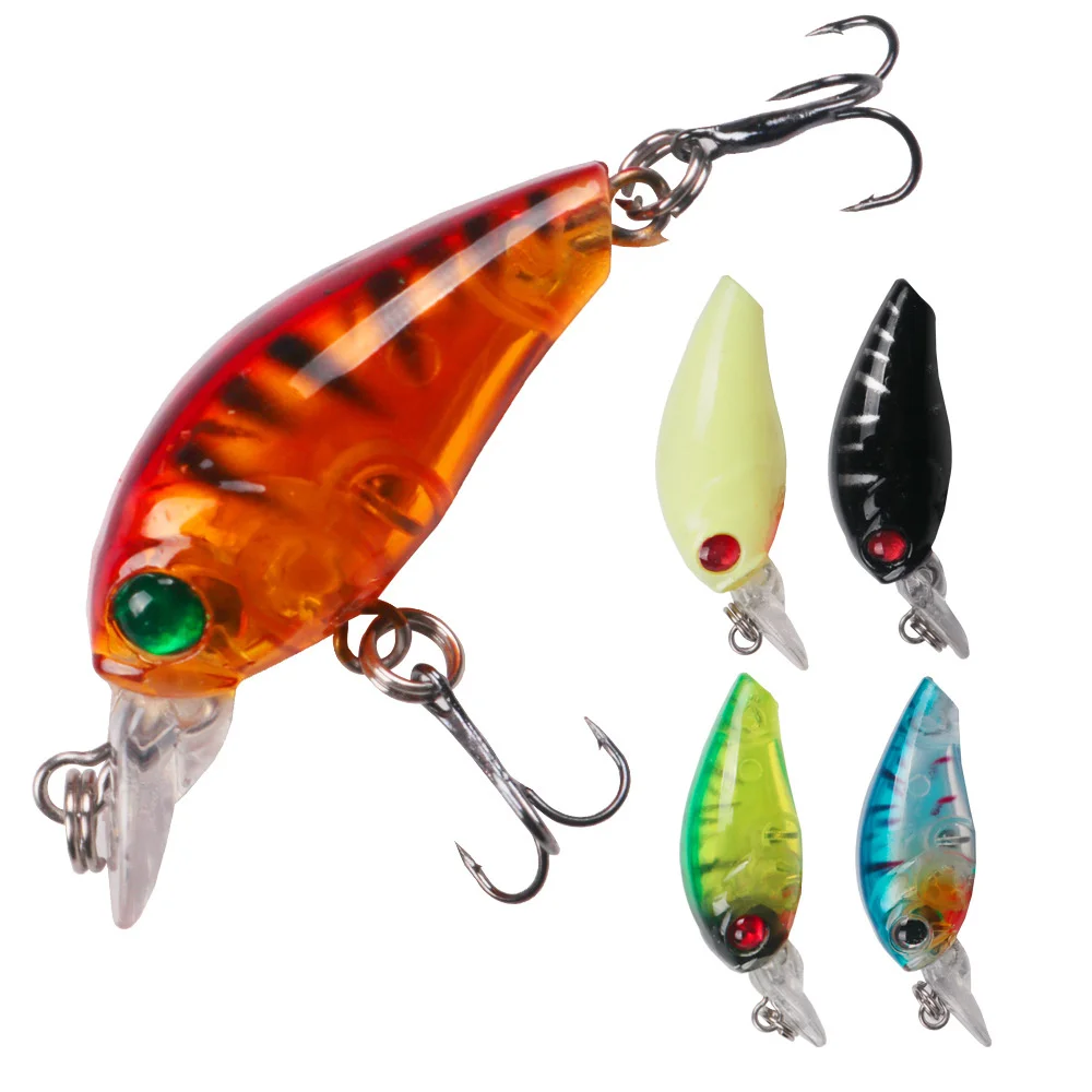 5 uds Mini Wobblers Pike juego de Señuelos de Pesca 6cm 3,8g Crankbait Minnow señuelo cebo Artificial duro con Kit de caja de aparejos de pesca - imagen 3