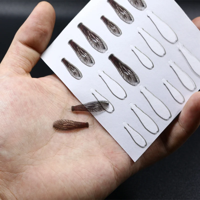 Royal Sissi-Juego de 108 Uds. De alas de moscas super realistas para adultos, alas de atado de moscas de piedra y caddis, señuelos de pesca con mosca para trucha, materiales para atar - imagen 3