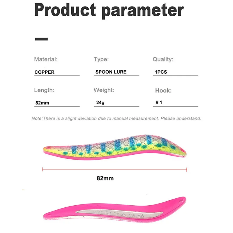 Señuelo de Pesca de Metal con anzuelo triple, 1 piezas, 24g/8,2 cm, cuchara afilada en S, CrankBait - imagen 2