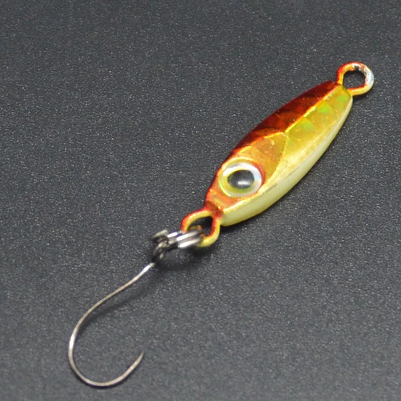 Señuelos pequeños de Metal para pesca, cebos duros artificiales de un solo gancho, 3g/6g, 1 pieza - imagen 2