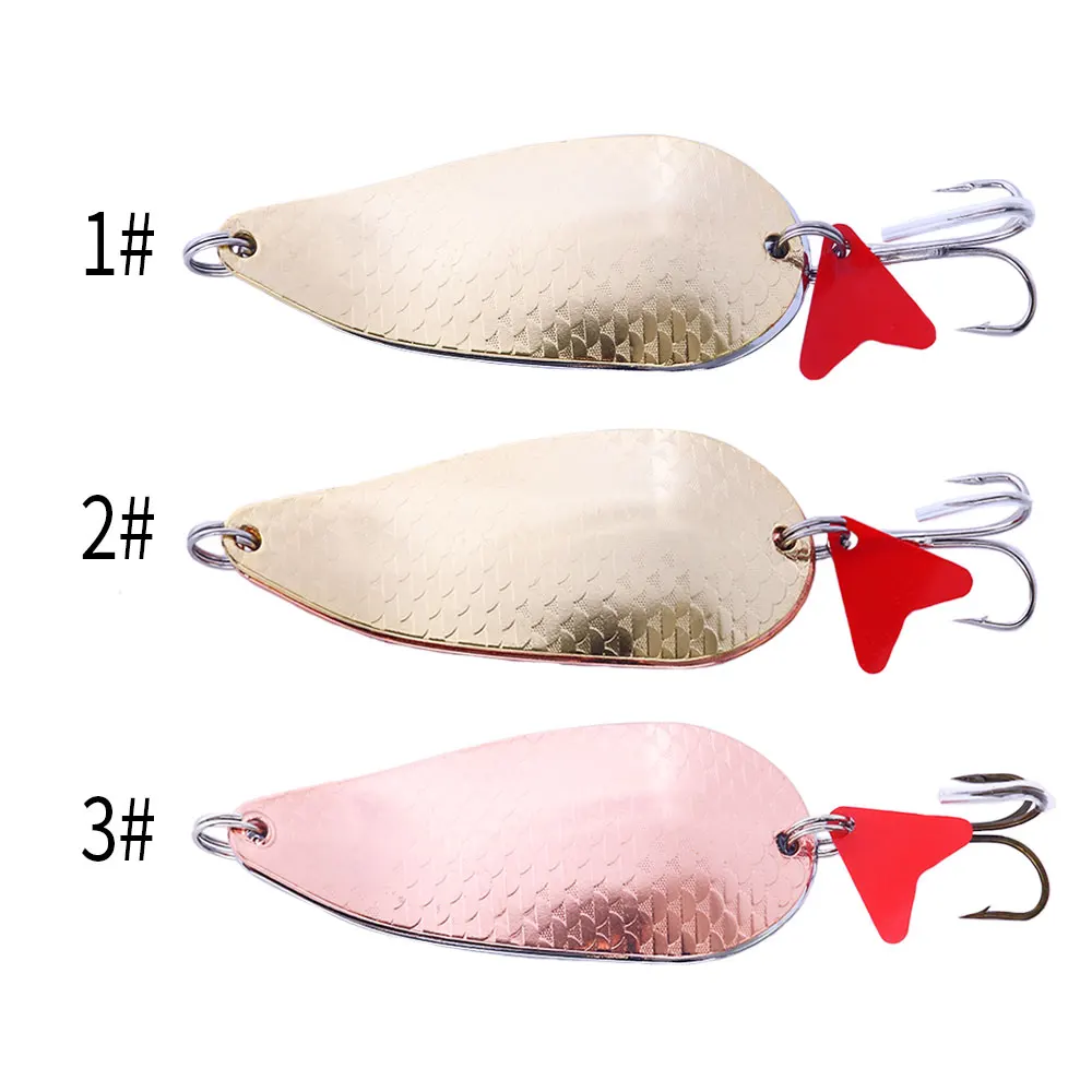 Cuchara giratoria doble metálica 8 cm – Brillo, ruido, lance largo - imagen 2