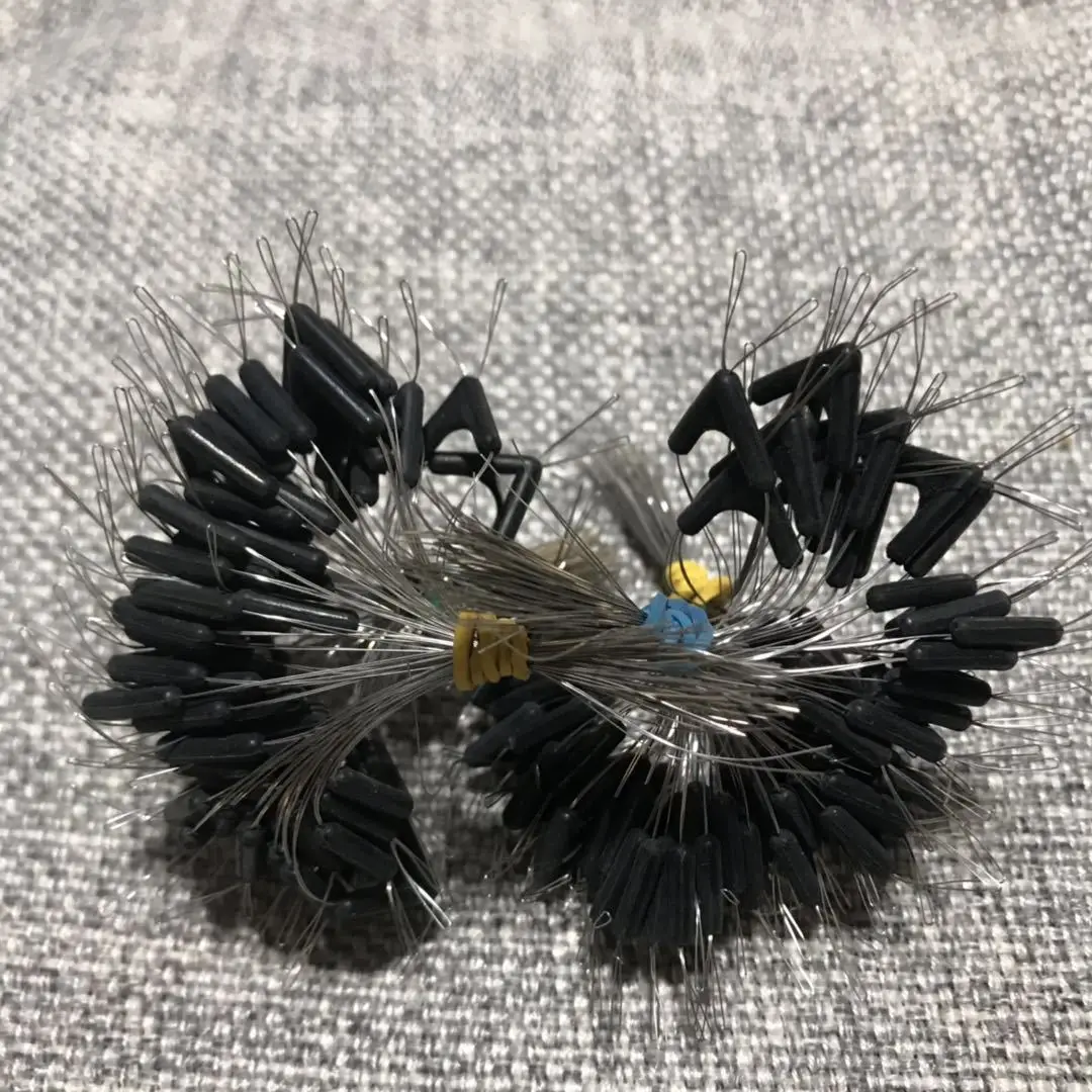 50 Uds de silicona doble gancho de pescado de anzuelo distancia fija divisor de línea de pescado separador de doble cabeza Anti-Envuelva frijoles - imagen 2