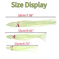 Faldas Calamar Luminosas 5-18cm – Señuelo Pesca Noche