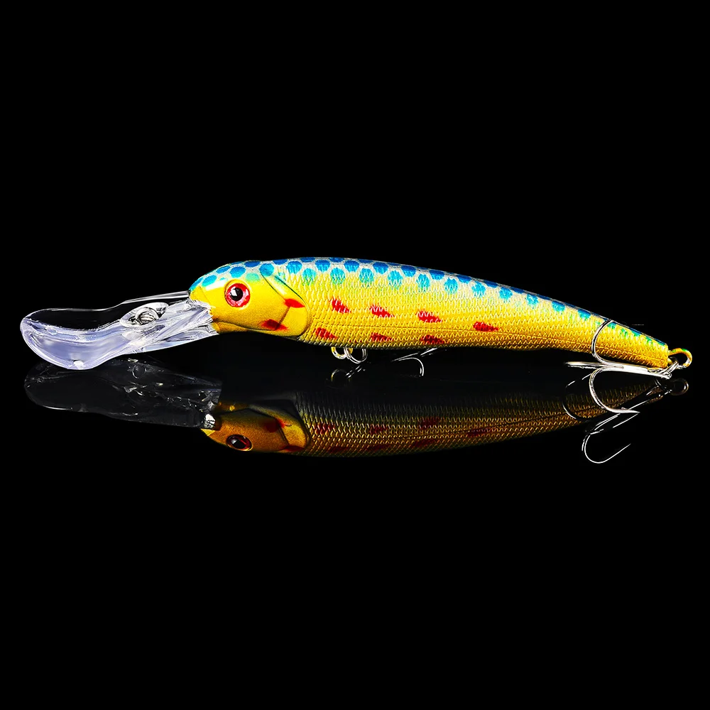 1 Uds. Señuelo de Pesca de pececillo de fundición larga 28g 16,5 cm Jerkbait flotante Wobbler cebo duro Crankbait Pesca aparejos de Pesca para lubina - imagen 5