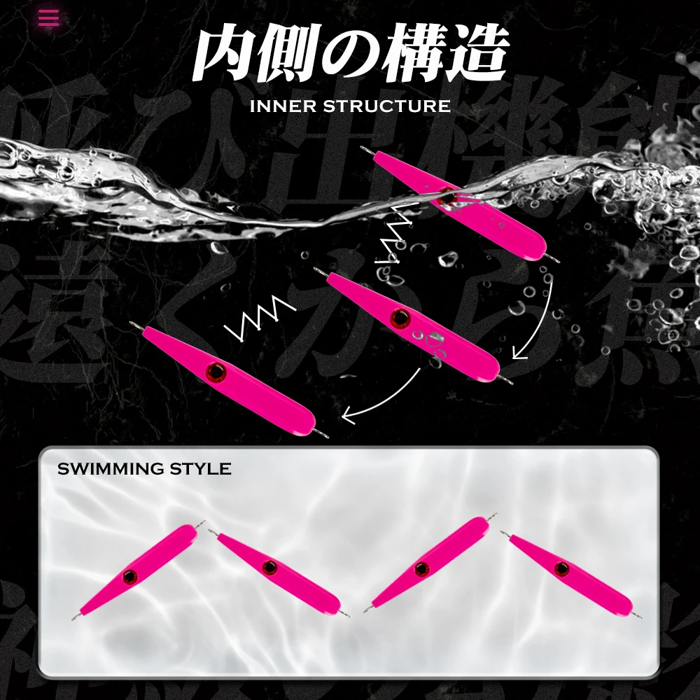 Hunthouse-señuelo de pesca con plantilla de 100/125/145/165mm, señuelo tipo lápiz que se hunde para pesca, cebos de atún GT, plantilla de metal pesada de fundición larga - imagen 4