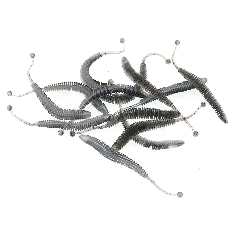 HISTOLURE-señuelo de pesca suave, cebo Artificial de silicona, 80mm, 1g, cola de bola pequeña, 10 unidades por lote - imagen 4