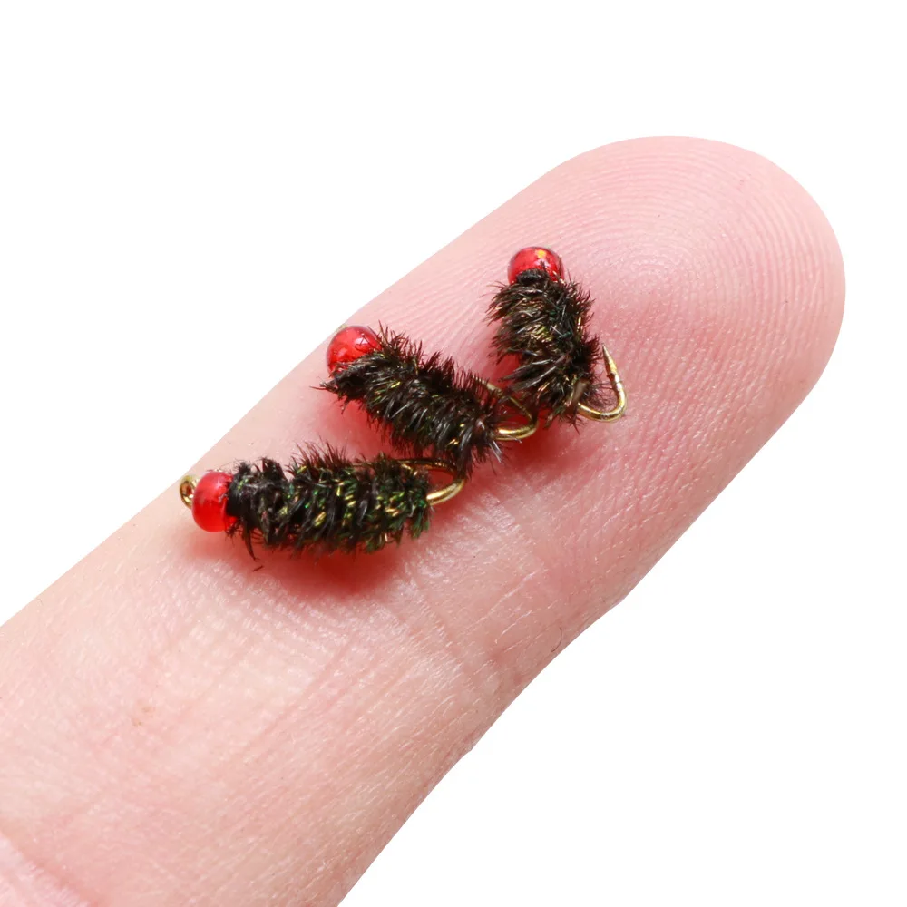 10 piezas 16 #   18 #   20 #   Moscas artificiales insectos falsos Señuelos de Pesca cebo manivela gancho productos abeja mosca trucha para pesca de peces Takcle flotante - imagen 3