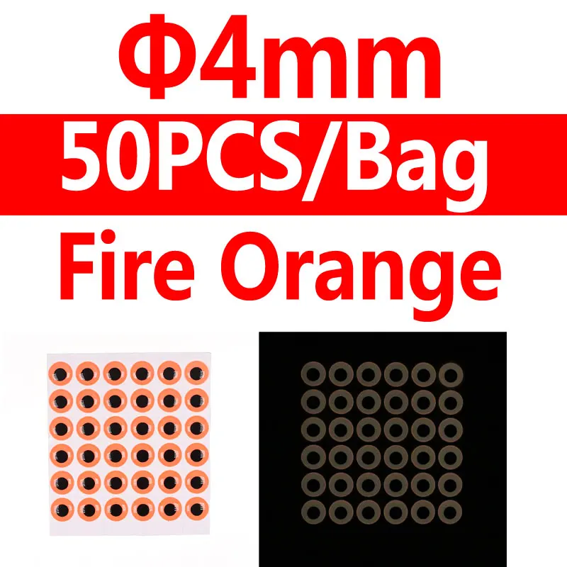 4mm fire orang 50pcs