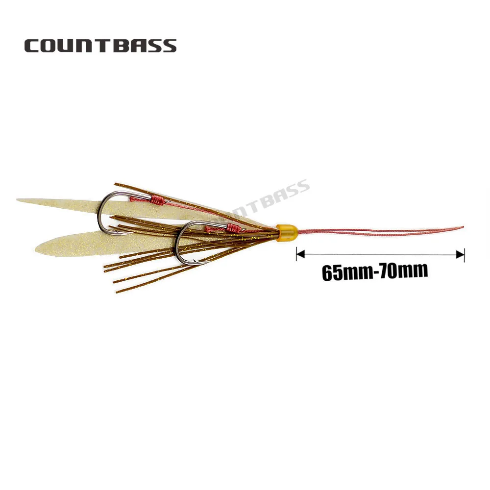 COUNTBASS-anzuelos Kabura Jigging Madai Assist, faldas de silicona para pargo inferior, Señuelos de Pesca, 10 unidades - imagen 3