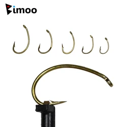 Bimoo Anzuelo de mosca bronceado ojo descendente vastago curvo Scud