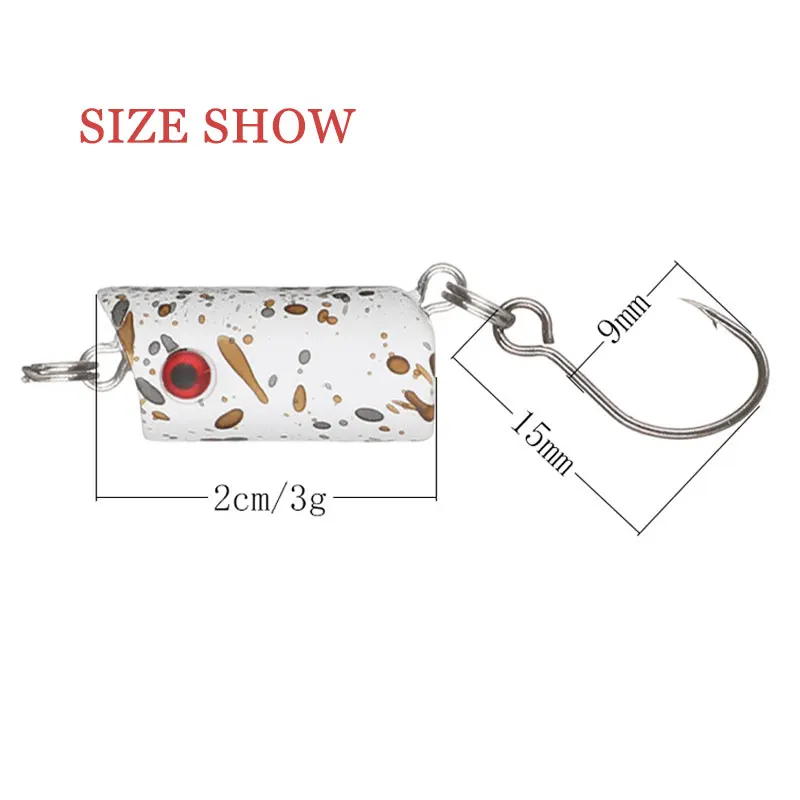 Señuelo de pesca VIB pequeño de 2cm y 3g, Wobbler Artificial, Mini cebos duros popper, Swimbait, trucha, lubina, cebo falso para aparejos de pesca hundidos - imagen 3