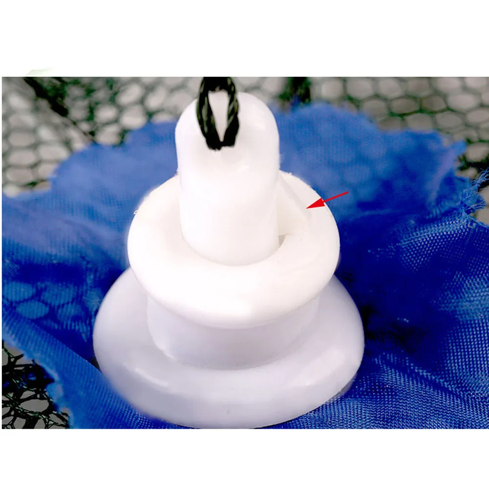 Red de pesca automática reforzada con 4-20 agujeros, jaula para camarones, trampa plegable de nailon para peces y cangrejos, redes fundidas, red de pesca plegable - imagen 5