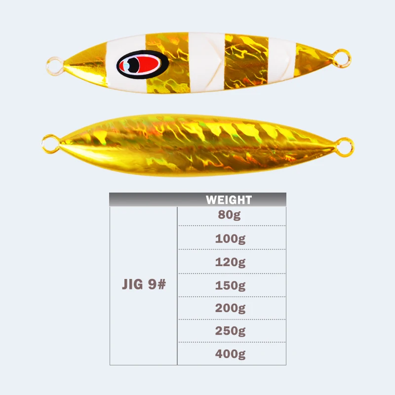 OBSESSION-plantillas de Pesca de Mar, 80g, 100g, 120g, láser japonés, Artificial, de Metal duro, hundimiento lento, señuelo luminoso de agua salada - imagen 3