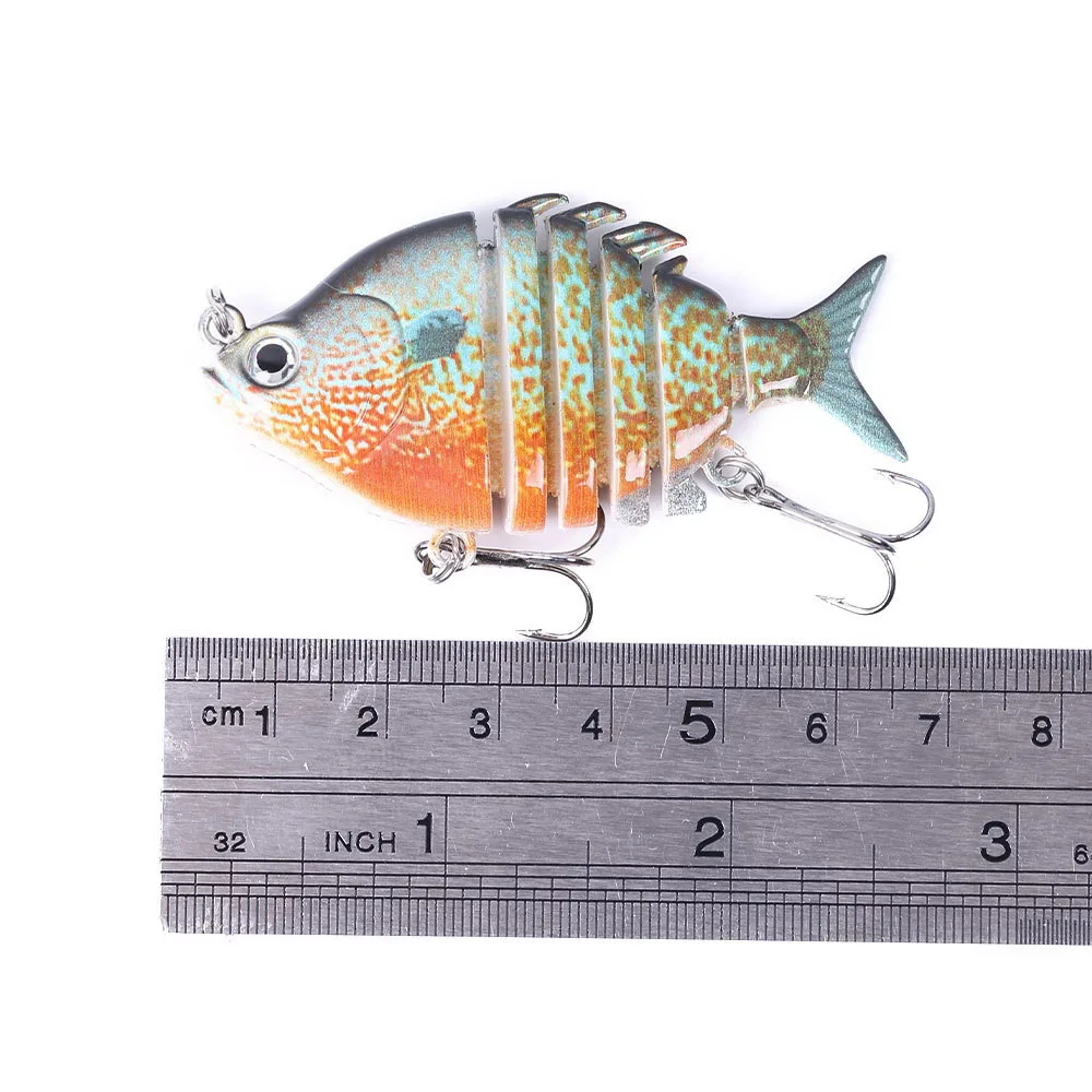 Señuelos de pesca Tilapia Swimbait realistas, 63mm, 9,3g, cebo duro con anzuelo triple, señuelos multiarticulados para aparejos de pesca de lubina - imagen 2