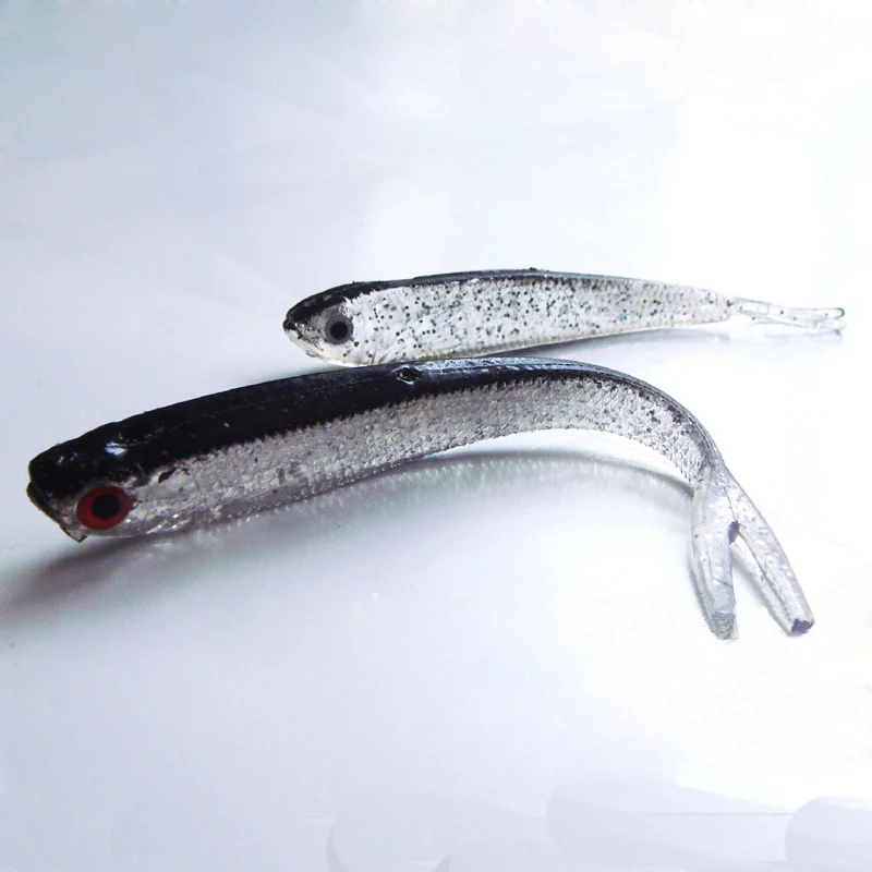 POETRYYI-señuelo suave de 75mm y 2,35g, cebo Swimbaits de silicona isca, gusano Artificial, Wobblers de peces, lubina, carpa, señuelo de pesca volador - imagen 5