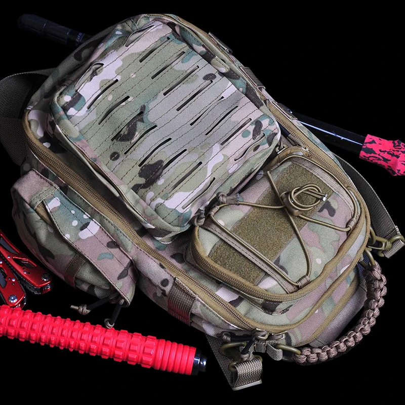 Piscifun-Bolsa de pesca de nailon multifuncional, resistente al agua, duradera, de un solo hombro, para acampar al aire libre, equipo de senderismo, bolsa de aparejos de pesca - imagen 3