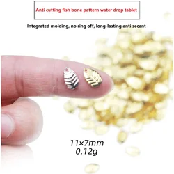 50 unids/lote DIY Spinner de pesca anillos de lentejuelas cebo señuelos Makou tableta de gota de agua línea antisecante accesorios de cuchara de ruido de Metal