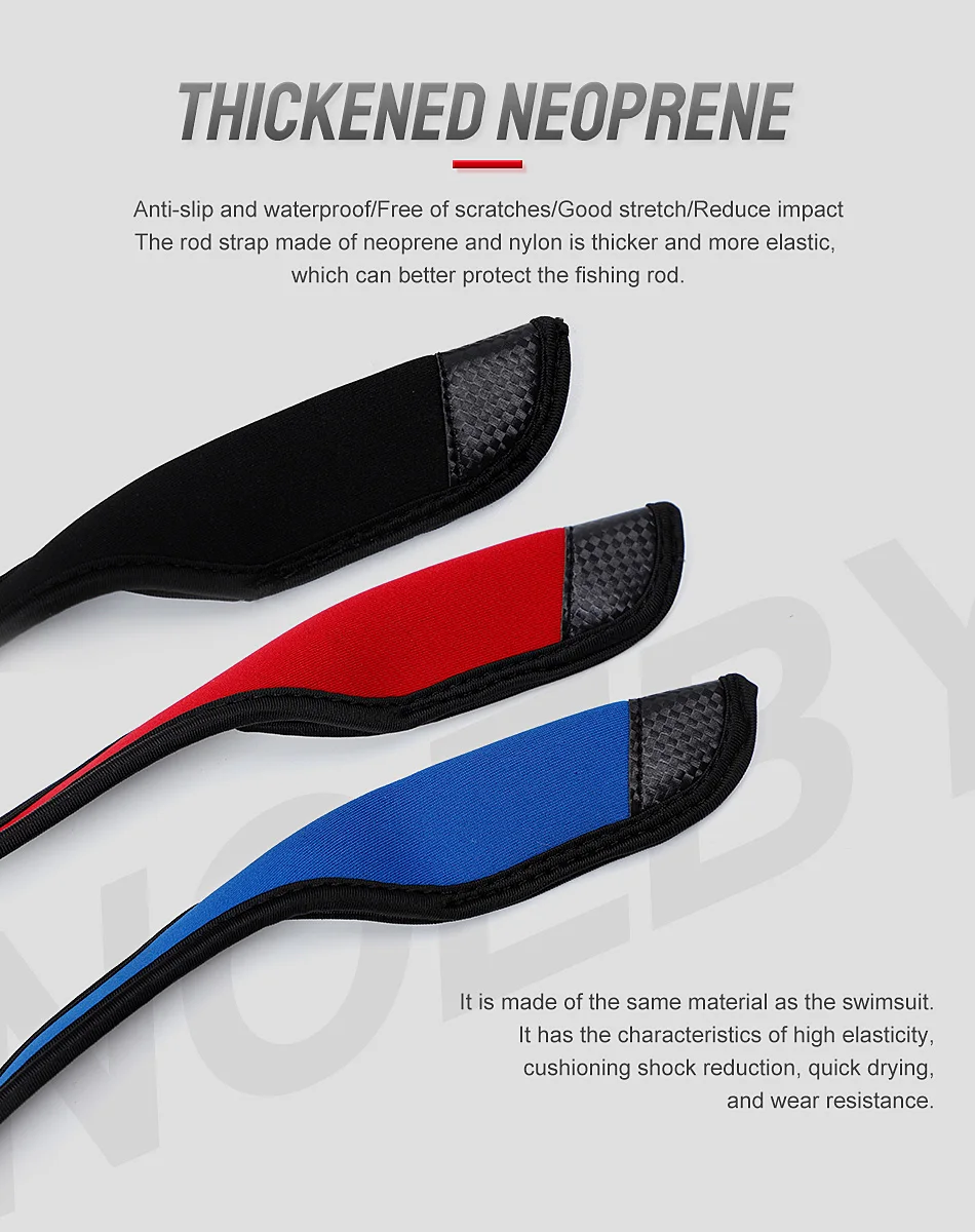 Neopreno engrosado para correas de caña de pesca duradera y flexible